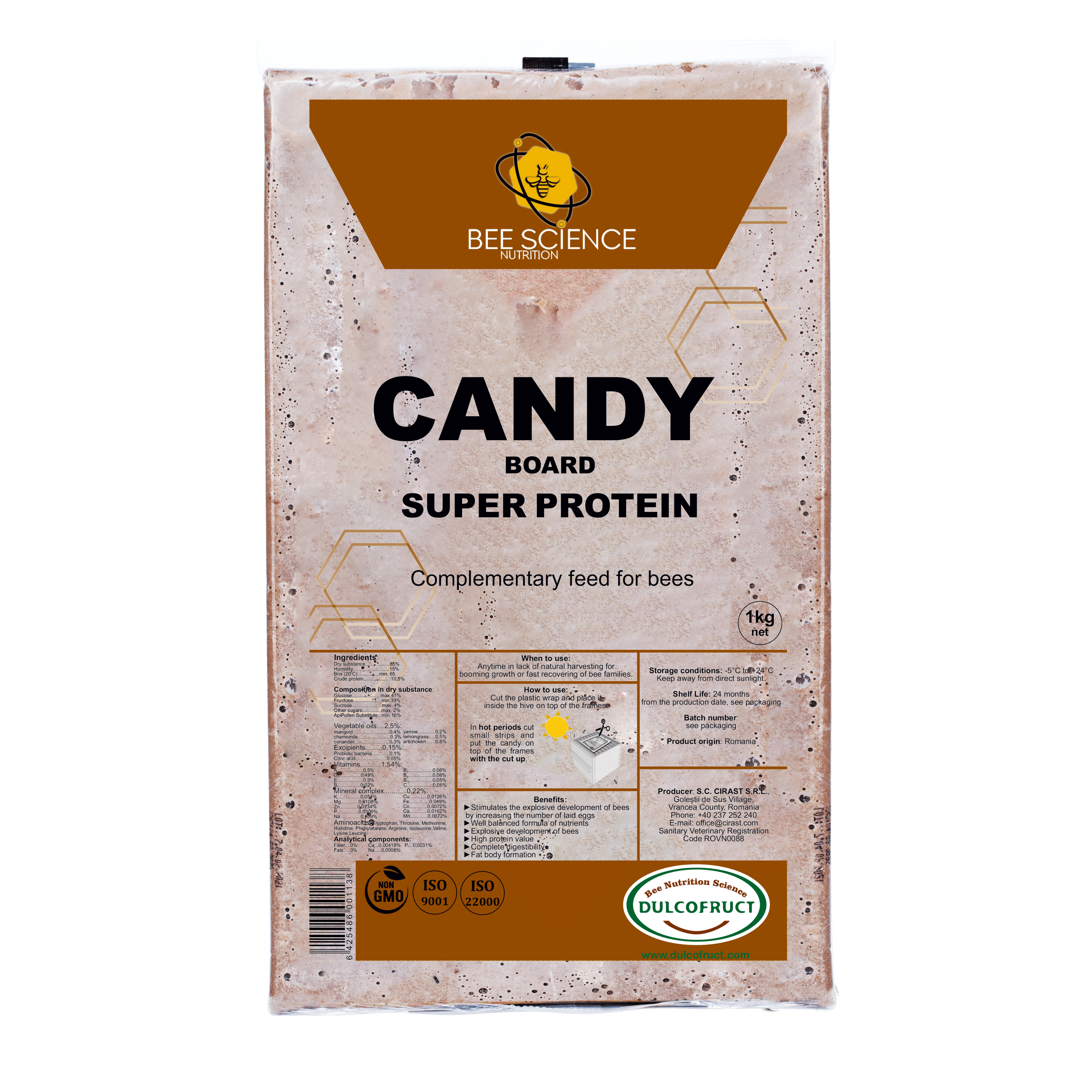 Candy Board Super Protein - Foderdeg med Super Protein 1 kg påse